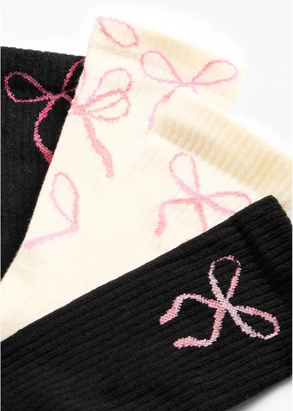 Tennissocken mit Bio-Baumwolle (4er Pack) in schwarz - bonprix