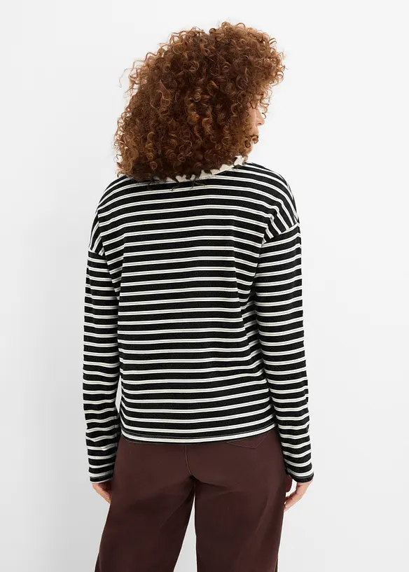 Langarmshirt aus schwerer Baumwolle in weiß von hinten (im Anschnitt) - bonprix Langarmshirt aus schwerer Baumwolle in weiß von hinten (im Anschnitt) - bonprix
