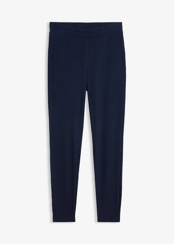 Warme gerippte Thermo-Leggings in blau von vorne - bonprix Warme gerippte Thermo-Leggings in blau von vorne - bonprix