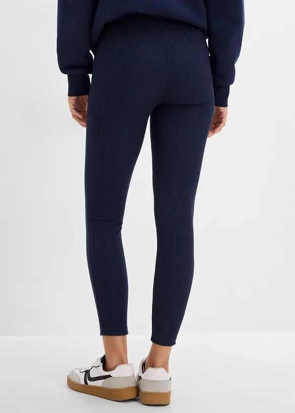 Warme gerippte Thermo-Leggings in blau von hinten - bonprix Warme gerippte Thermo-Leggings in blau von hinten - bonprix