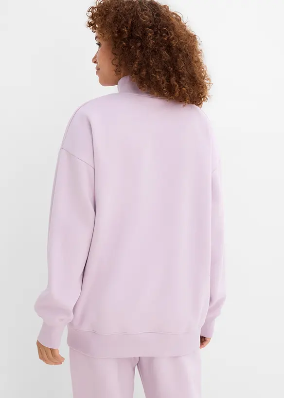 Sweatshirt mit Rollkragen in lila von hinten (im Anschnitt) - bonprix