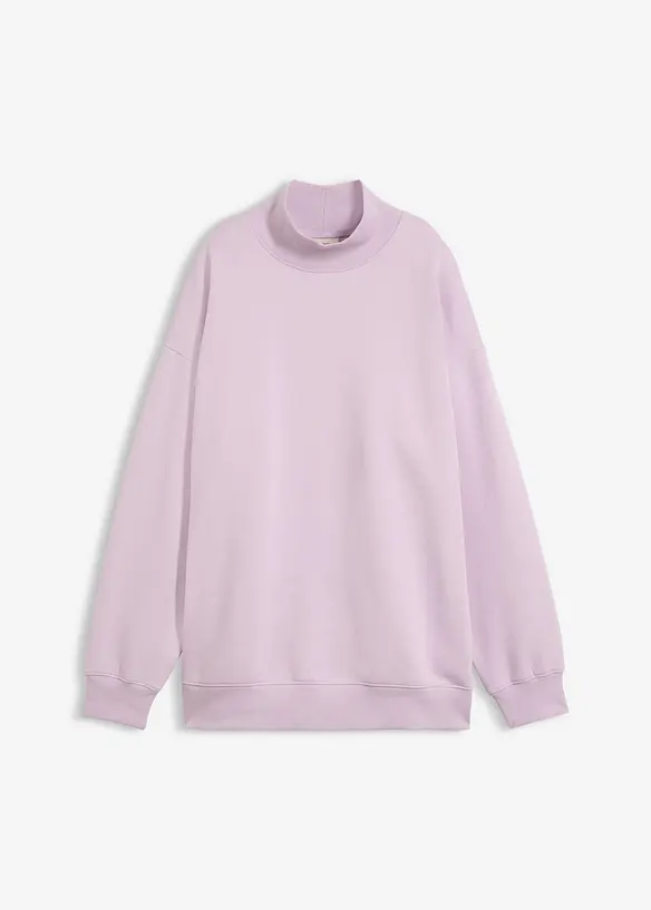 Sweatshirt mit Rollkragen in lila von vorne - bonprix