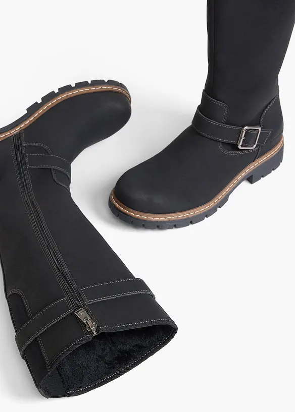 Tom Tailor Schnürboots mit Profilsohle in schwarz - Tom Tailor