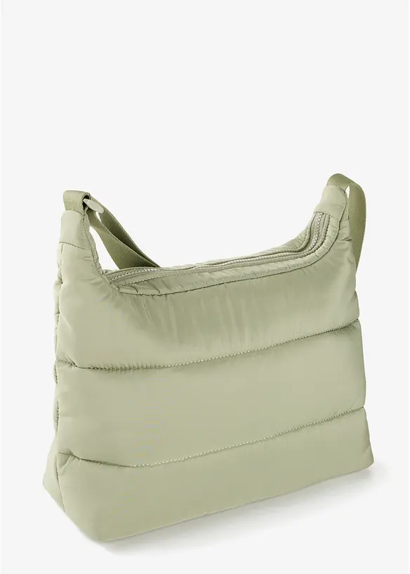 Shopper gesteppt in grün von hinten - bonprix