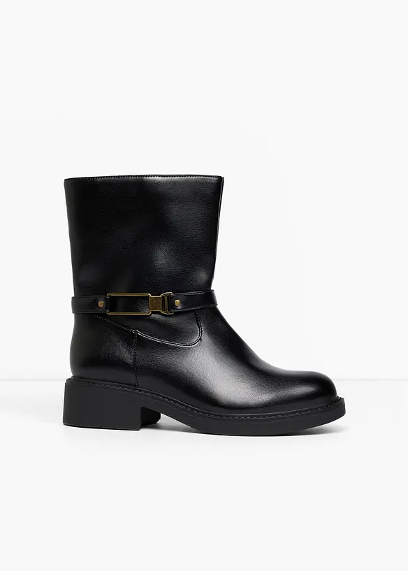 Boots mit Schnalle in schwarz - bonprix