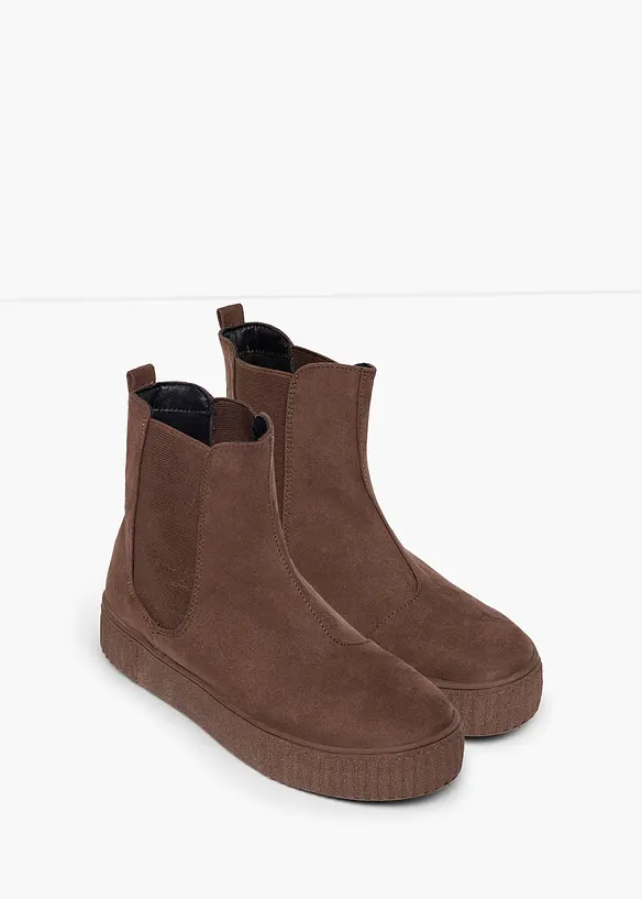 Chelsea-Boots in braun - bonprix
