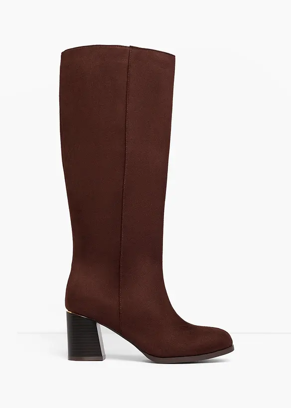 Stiefel mit Blockabsatz in braun - bonprix