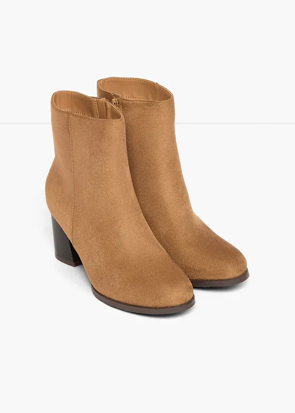 Stiefeletten mit Blockabsatz in braun - bonprix