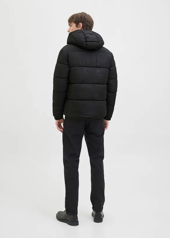 JJ REBEL Puffer-Jacke in schwarz von hinten (im Anschnitt) - JJ REBEL