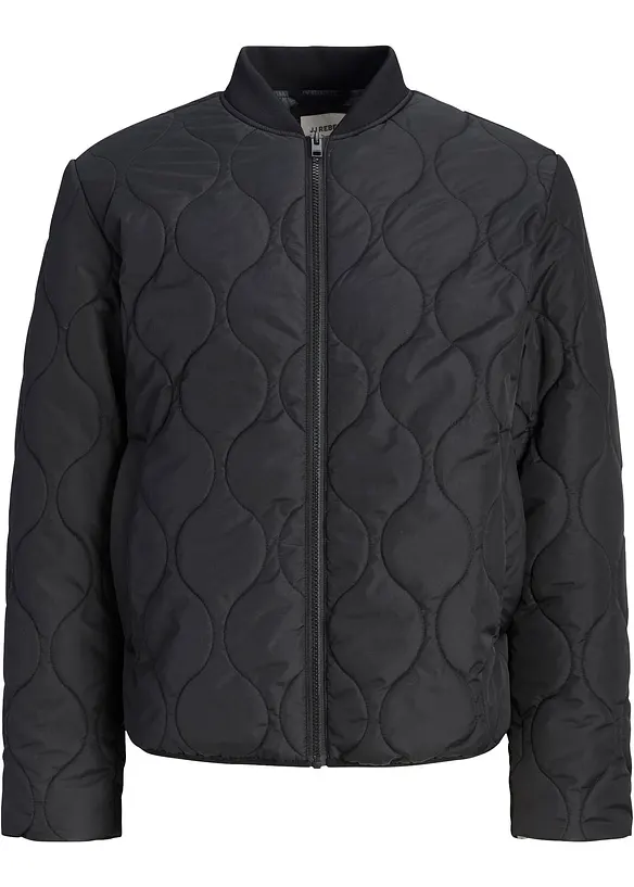 JJ REBEL Bomberjacke in schwarz von vorne - JJ REBEL