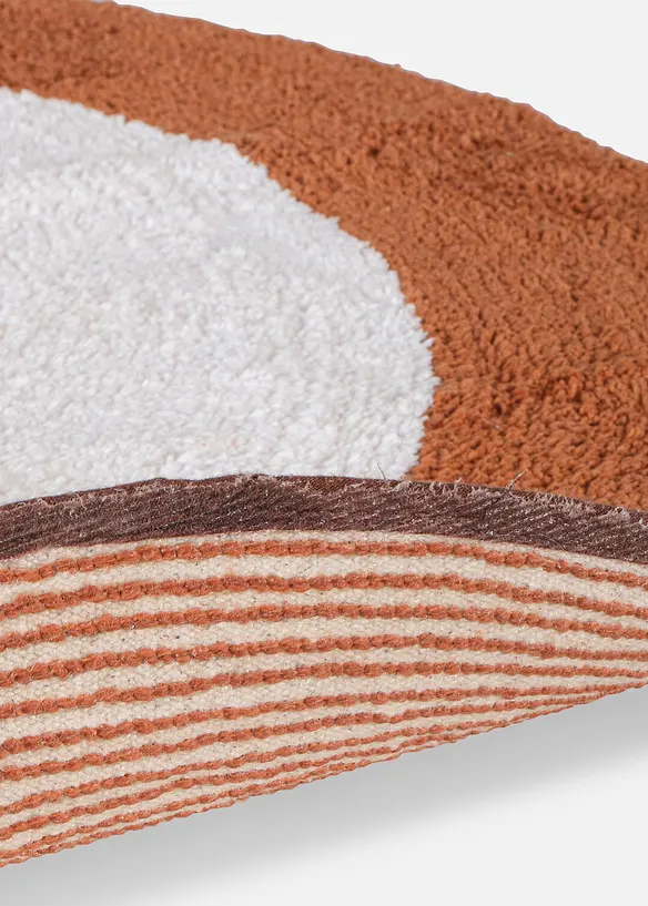 Baumwoll Badematte in braun Detailaufnahme vom Material - bonprix