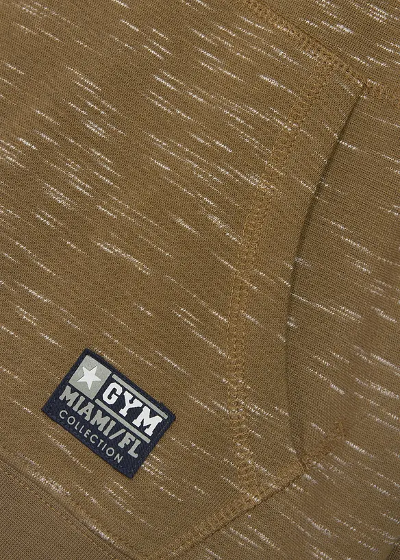 Hoodie aus weichem Baumwoll-Mix in grün - bonprix