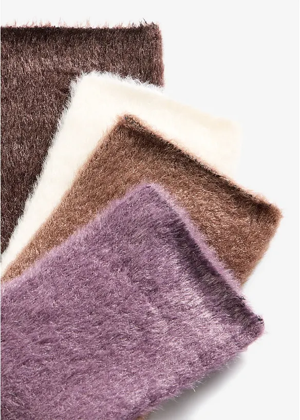 Kuschelsocken (4er Pack) in braun - bonprix