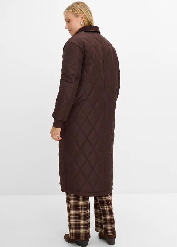 Steppmantel in braun von hinten (Totalaufnahme) - bonprix