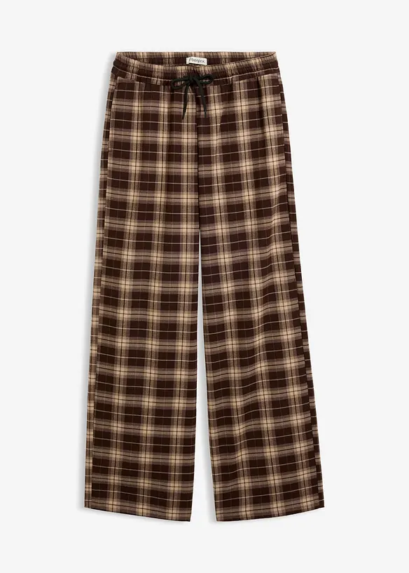 Hose aus softem Viskose-Mix in braun von vorne - bonprix