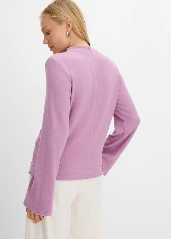 Rollkragenshirt aus Viskose-Mix in lila von hinten (im Anschnitt) - bonprix Rollkragenshirt aus Viskose-Mix in lila von hinten (im Anschnitt) - bonprix