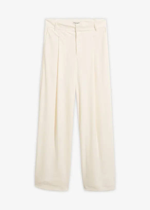 Cordhose in weiß von vorne - bonprix