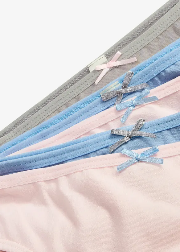 Slip mit weicher Bio-Baumwolle (5er Pack) in rosa - bonprix