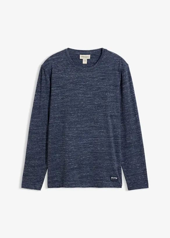 Feinstrickpullover in Regular Fit in blau von vorne - bonprix