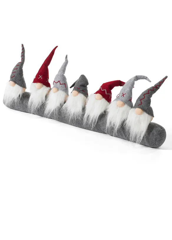 Zugluftstopper mit Wichtel in grau - bonprix