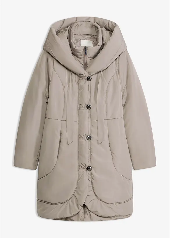 Kurzmantel in Loose Fit in braun von vorne - bonprix