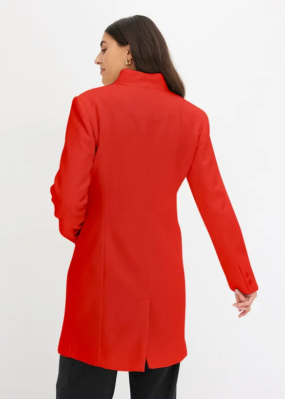 Kurzmantel in Wolloptik in rot von hinten (Totalaufnahme) - bonprix
