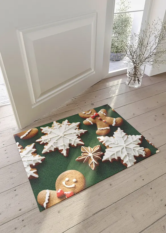 Waschbare Fußmatte mit weihnachtlichem Design in bunt (Ambiente) - bonprix