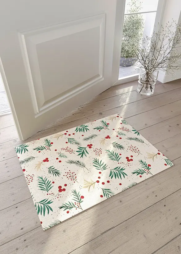 Waschbare Fußmatte mit weihnachtlichem Design in bunt (Ambiente) - bonprix