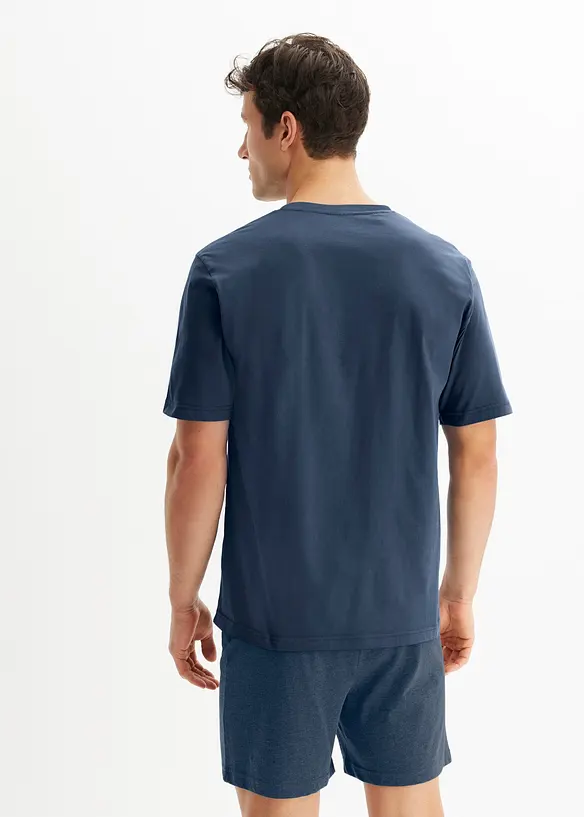 Shorty mit Baumwolle (4-tlg.Set) in grau von hinten (Totalaufnahme) - bonprix