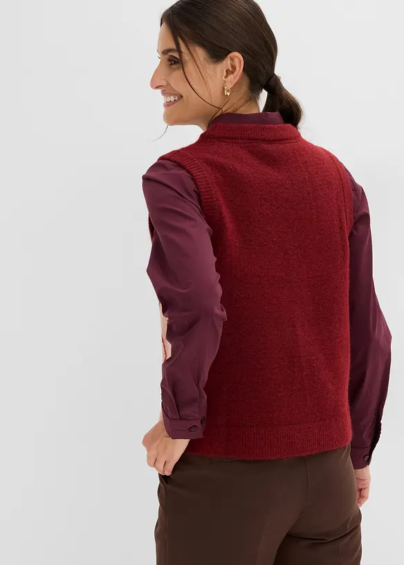 Pullunder in rot von hinten (im Anschnitt) - bonprix Pullunder in rot von hinten (im Anschnitt) - bonprix