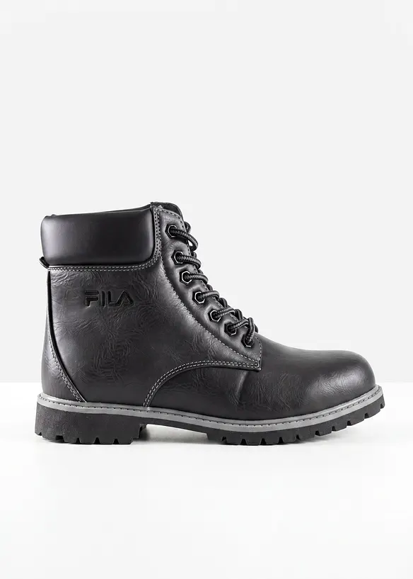 Fila Schnürboots mit Profilsohle in schwarz - FILA