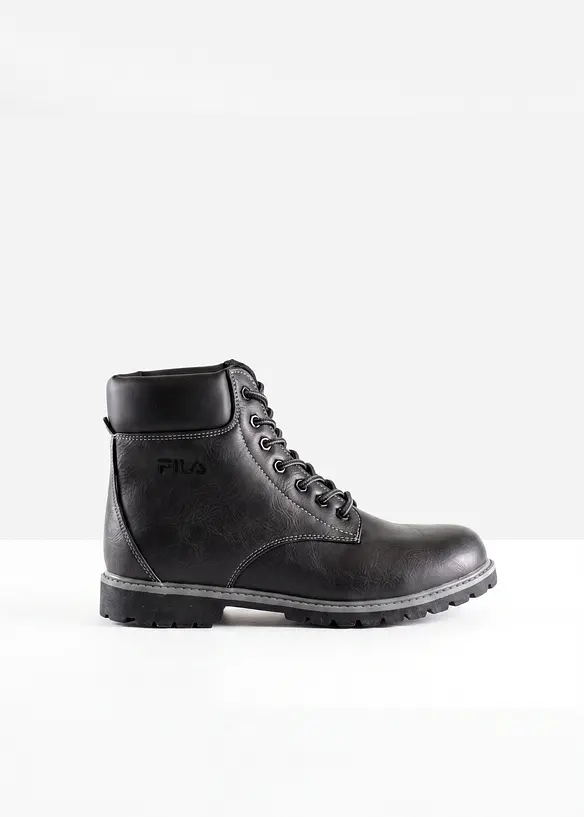 Fila Schnürboots mit Profilsohle in schwarz - FILA