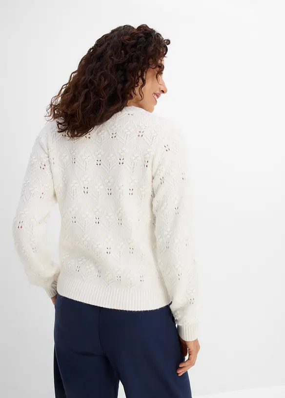 Pullover in weiß von hinten (im Anschnitt) - bonprix