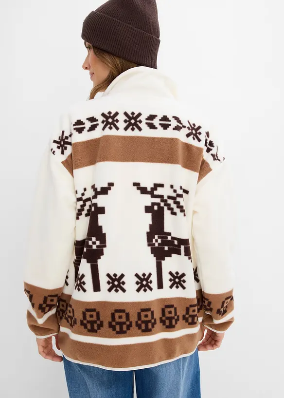 Fleecejacke aus Teddyfleece in braun von hinten (im Anschnitt) - bonprix Fleecejacke aus Teddyfleece in braun von hinten (im Anschnitt) - bonprix