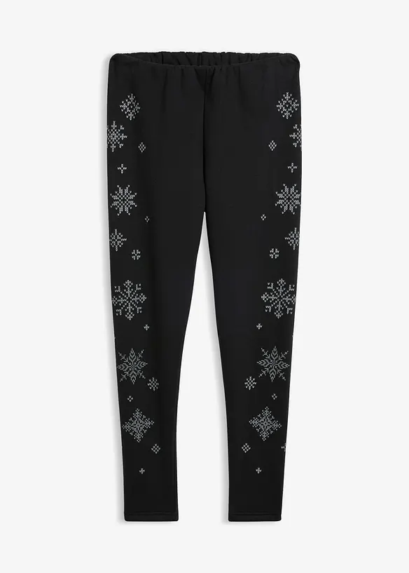 Thermo-Leggings mit Teddyfutter in schwarz von vorne - bonprix Thermo-Leggings mit Teddyfutter in schwarz von vorne - bonprix
