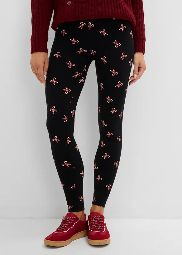 Leggings aus Baumwoll-Mix in schwarz von vorne - bonprix Leggings aus Baumwoll-Mix in schwarz von vorne - bonprix
