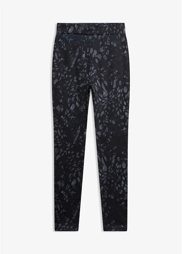 Thermo-Strumpfleggings in schwarz von vorne - bonprix