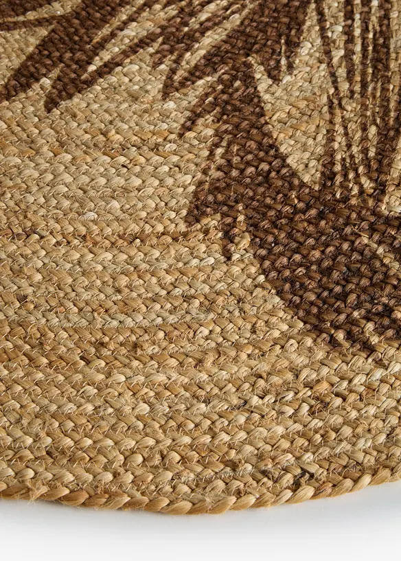 Runder Juteteppich in beige (Detailaufnahme) - bonprix