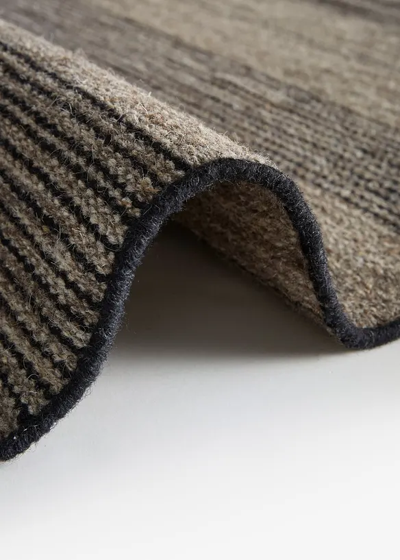 Teppich mit Wollmix in beige (Detailaufnahme) - bonprix