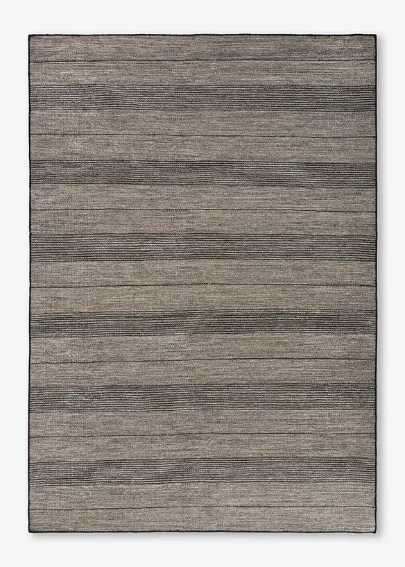 Teppich mit Wollmix in beige von vorne - bonprix