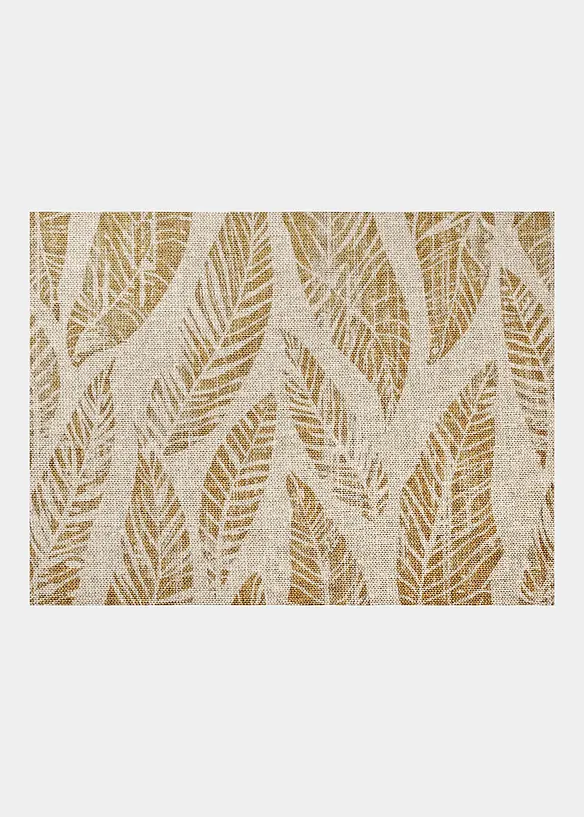 Waschbare Fußmatte mit Blättern in beige - bonprix