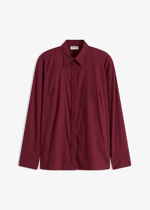 Long-Stretch-Bluse in rot von vorne - bonprix