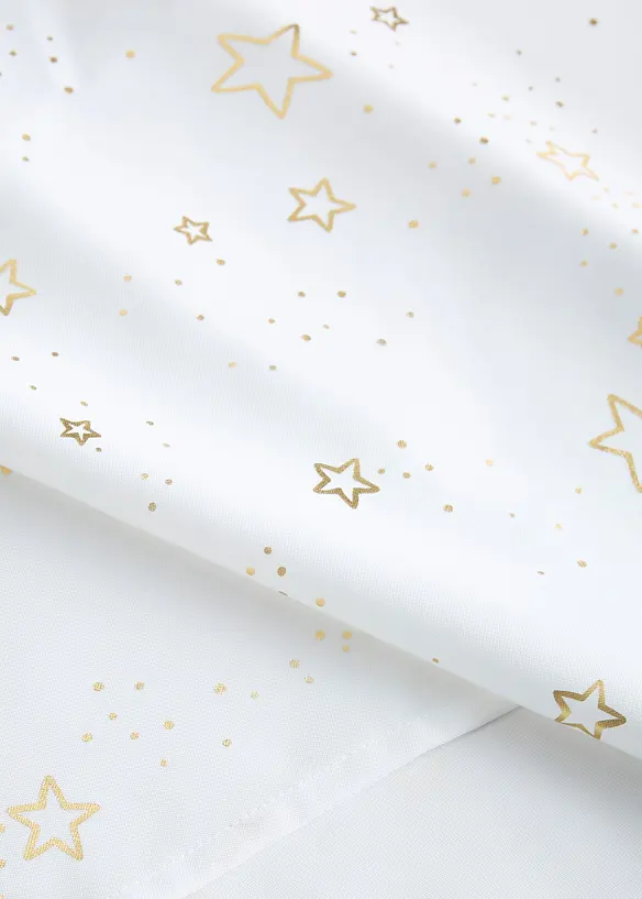 Tischdecke mit Glanz Sternen in gold (Detailaufnahme) - bonprix