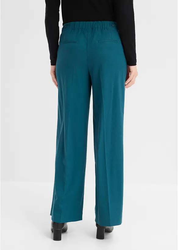 Palazzo-Hose aus fließendem Viskose-Mix in petrol von hinten - bonprix Palazzo-Hose aus fließendem Viskose-Mix in petrol von hinten - bonprix