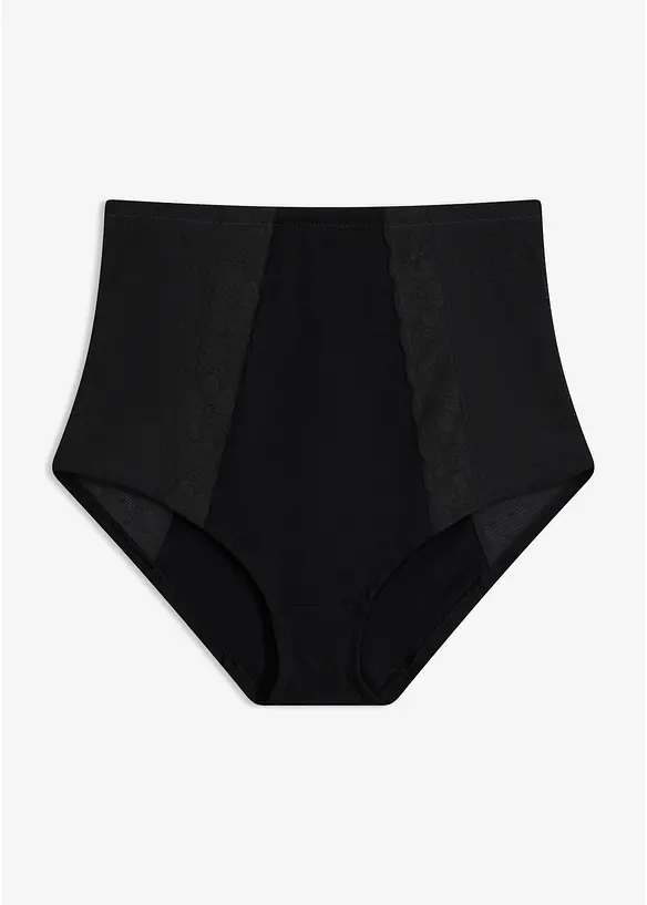 Medium Shape Panty mit Baumwolle in schwarz von vorne - bonprix