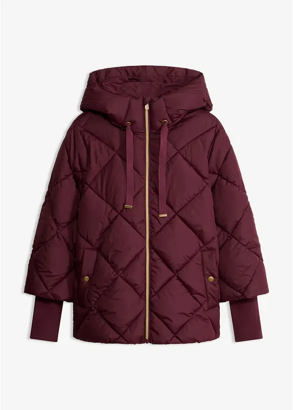 Wasserabweisende Puffer-Jacke in rot von vorne - bonprix