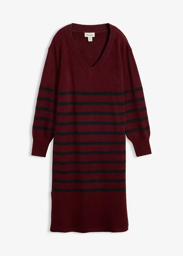 Strickkleid in rot von vorne - bonprix