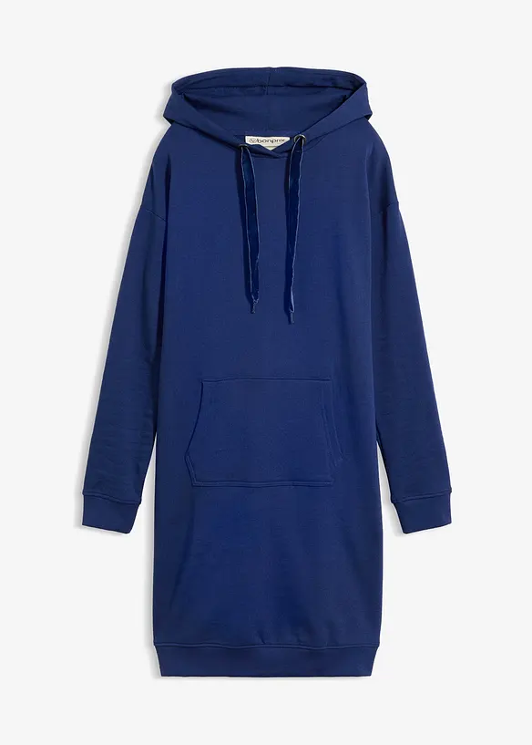 Mini-Sweatkleid in blau von vorne - bonprix