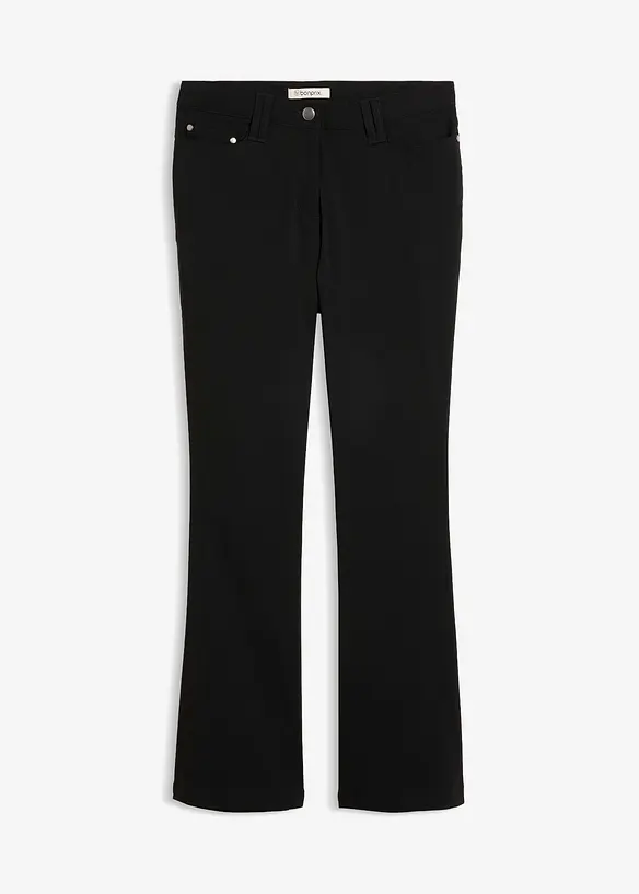 Hose aus elastischem Viskose-Mix in schwarz von vorne - bonprix