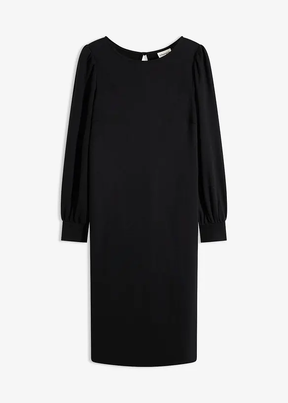 Jerseykleid in gerader Passform in schwarz von vorne - bonprix Jerseykleid in gerader Passform in schwarz von vorne - bonprix